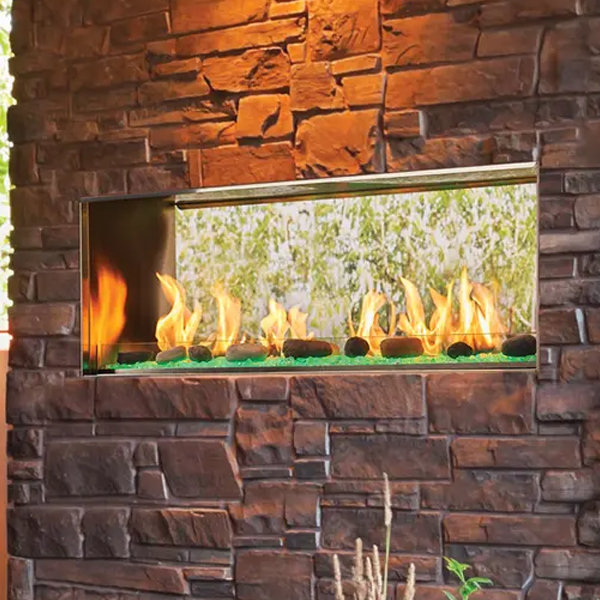 Lanai See-Through Gas Fireplace